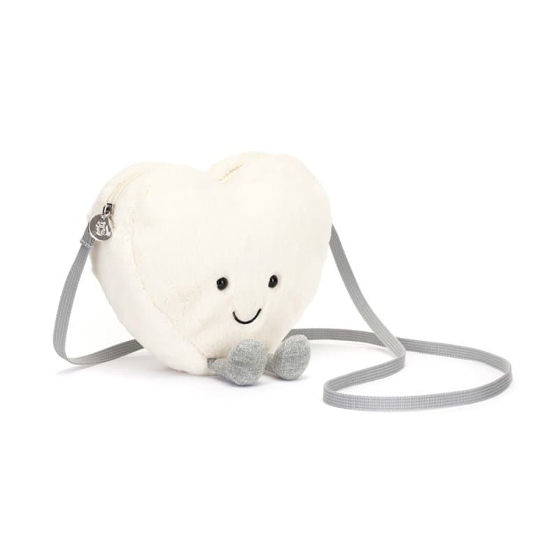Jellycat - Amuseable Hjerte taske Creme - 18 cm