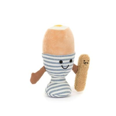 Jellycat - Fun Amuseables - Blødkogt Æg med brød - 16 cm