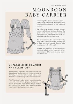 Moonboon - Bæresele Ergonomisk Grey - billede 3