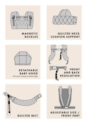 Moonboon - Bæresele Ergonomisk Grey - billede 4