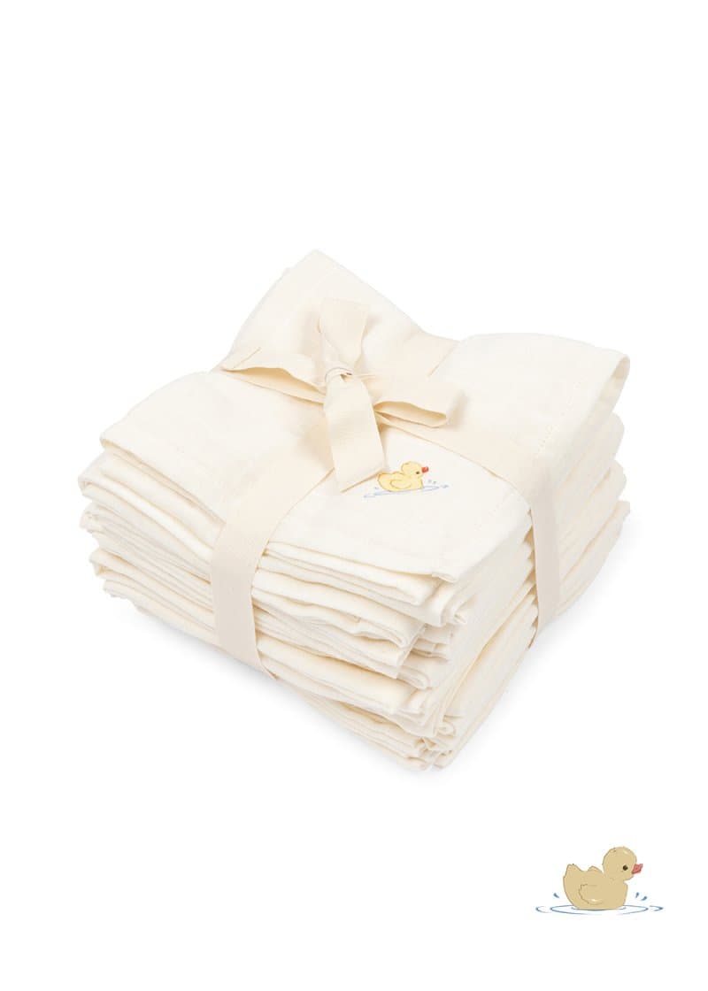 Konges Sløjd - 10-pak Stofbleer - Antique White GOTS