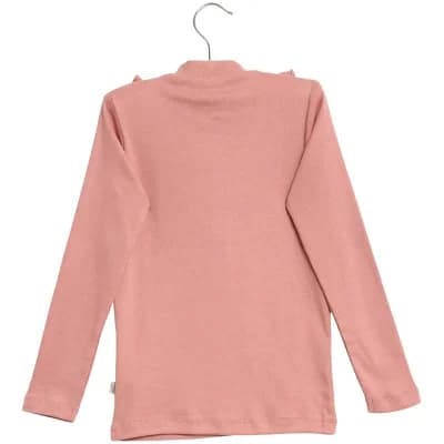 Wheat - Bluse Rib med Flæse Peach Rose - billede 4
