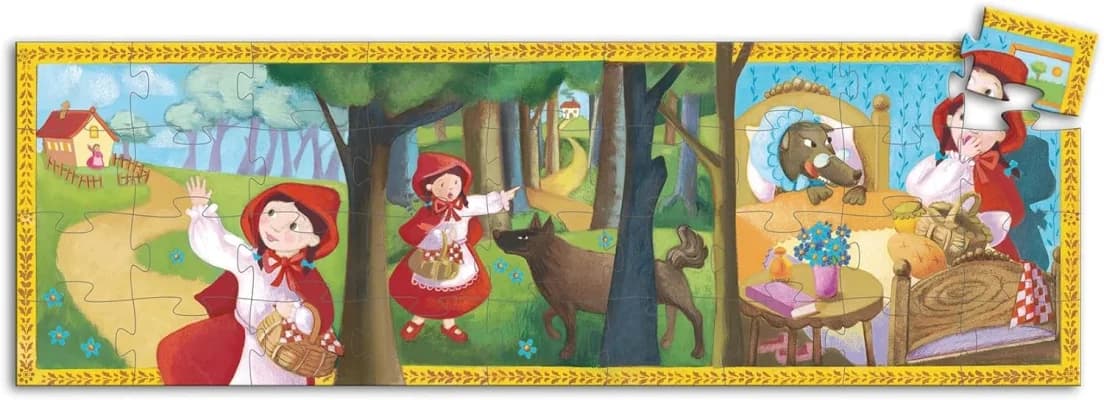 Djeco - Silhuetpuslespil - Rødhætte - 36 brikker - billede 2