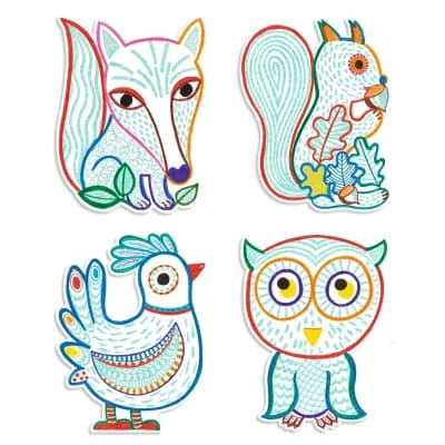 Djeco - Farvelæg - Vilde dyr - billede 4