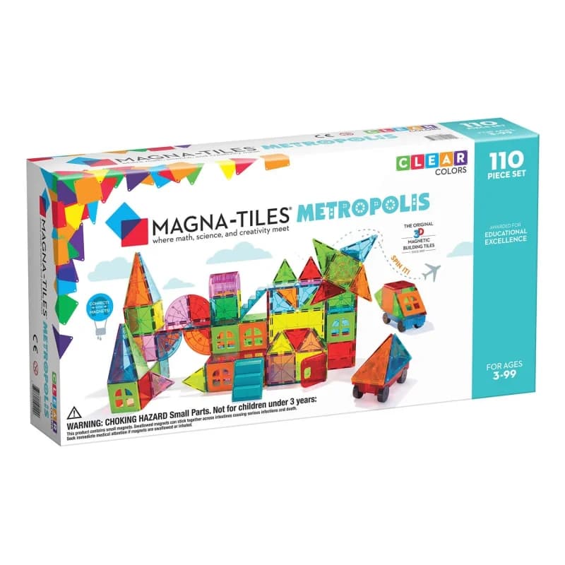 Magna Tiles - 110 stk transparent Metropolis