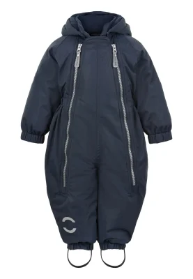 Mikkline Flyverdragt - Baby Flyverdragt, 2 lynlås - Blue Nights