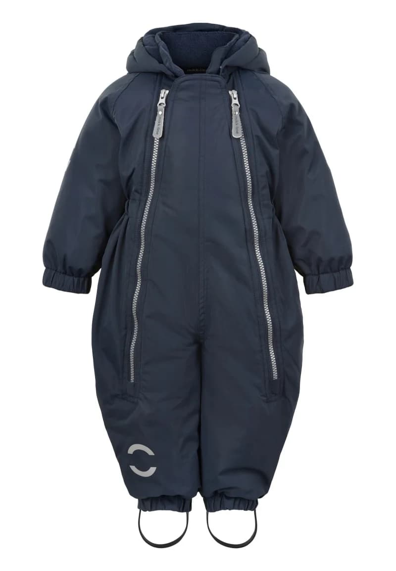 Mikkline Flyverdragt - Baby Flyverdragt, 2 lynlås - Blue Nights